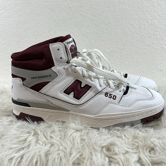 NEW BALANCE BB650RCH High Top Sneakers Men's US 13 White Basketball Shoes NEW - Picture 5 of 16